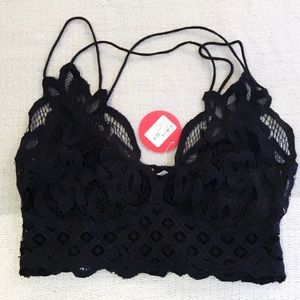 New! Free People stretchy lace bralette - L